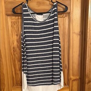 Pink Clover | Navy Striped Sleeveless Top